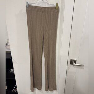 H&M Ribbed Knit Beige Pants